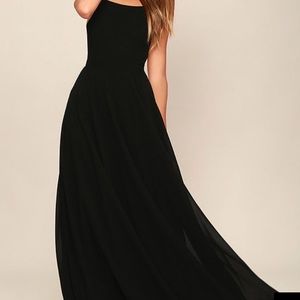 Lulus cross back semi formal maxi dress